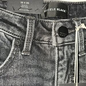 Buckle Black High Rise Women Jeans